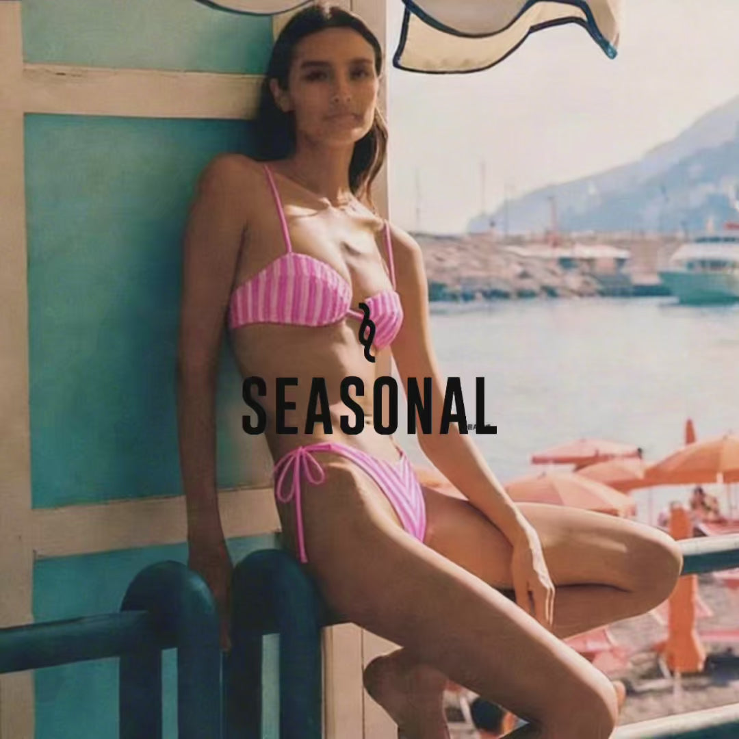 SEASONAL · 夏日新品2027新款爆款时尚粉红色贝壳包泳衣沙滩式比基尼